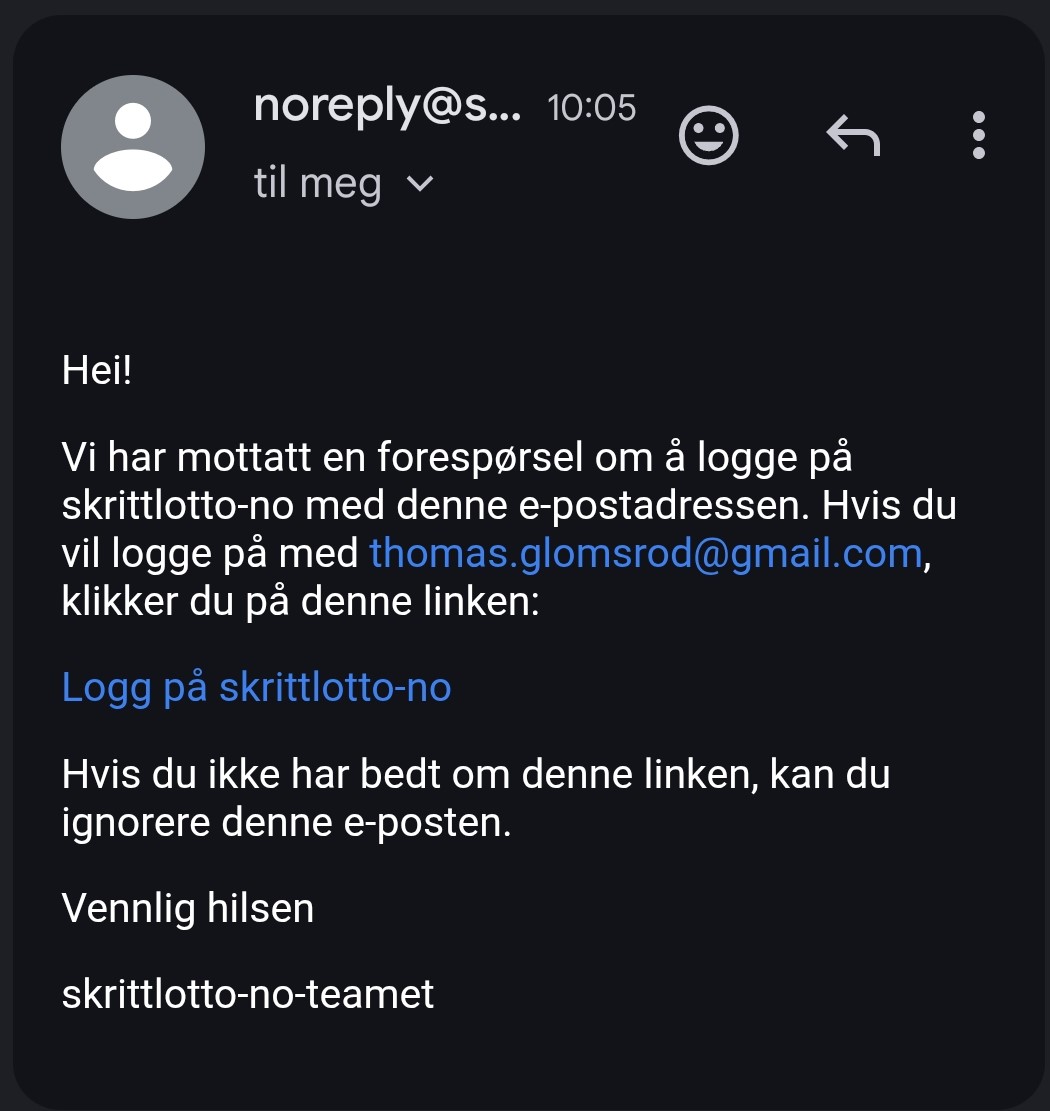 E-post med Magic Link